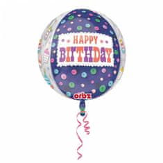 Amscan Fóliový balónek orbz Happy Birthday Cupcake 40cm