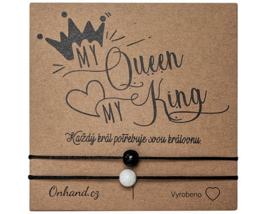 onHand.cz Dárková karta s náramky King Queen simple