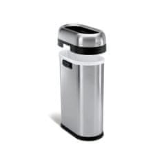 Simplehuman 50L OTEVŘENÝ SLIM odpadkový koš - kartáčovaná ocel / simplehuman