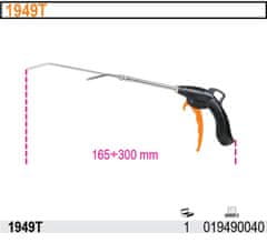 Beta BETA PISTOLET DO PRZEDMUCHIWANIA Z DYSZĄ TELESKOPOWĄ MODEL 1949T L 165 - 300mm