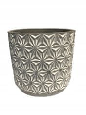 Polnix Etno betonový květináč 12,5 cm šedý
