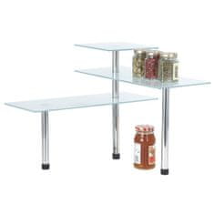 Northix Corner Shelf in Glass - 3 Shelves 