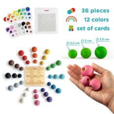 Ulanik Montessori dřevěná hračka "Colourful Balls"