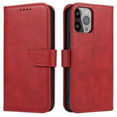 OEM Magnet Case elegantní knížkové pouzdro na iPhone 15 PLUS 6.7" Red