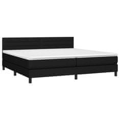 Petromila Box spring postel s matrací černá 200x200 cm textil