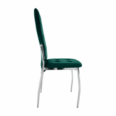 KONDELA Židle, smaragdová Velvet látka/kov, ADORA NEW