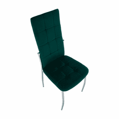 KONDELA Židle, smaragdová Velvet látka/kov, ADORA NEW