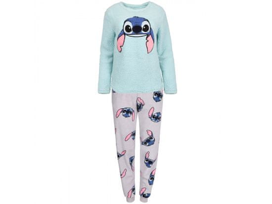 sarcia.eu Stitch Disney Dámské modré pyžamo sherpa s dlouhým rukávem