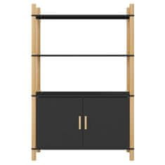 Greatstore Skříň highboard černá 80x40x121 cm ompozitní dřevo