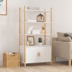 Greatstore Skříň highboard bílá 80x40x153 cm ompozitní dřevo