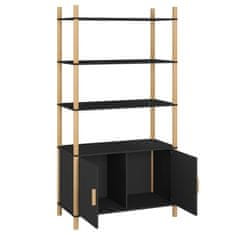 Greatstore Skříň highboard černá 80x40x153 cm kompozitní dřevo