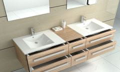 BPS-koupelny Zápustné keramické umyvadlo REA DAFNE 76x46,5 cm bílé