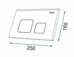 BPS-koupelny Tlačítko F k podomítkovému WC systému REA, chrom