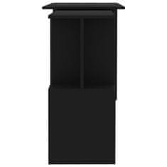 Vidaxl Rohový psací stůl černý 200 x 50 x 76 cm dřevotříska