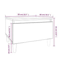 Vidaxl Odkládací stolek kouřový dub 50 x 46 x 35 cm kompozitní dřevo