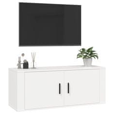 Vidaxl Nástěnná TV skříňka bílá 100x34,5x40 cm