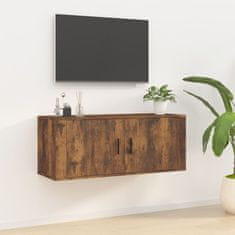 Vidaxl Nástěnná TV skříňka kouřový dub 100 x 34,5 x 40 cm