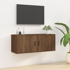 Vidaxl Nástěnná TV skříňka hnědý dub 100 x 34,5 x 40 cm