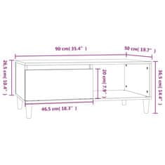 Greatstore Konferenční stolek betonově šedý 90x50x36,5 cm kompozitní dřevo