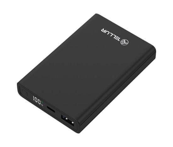 Tellur PD701 Compact Pro 10000mAh Powerbank QC3.0 22.5W + PD20W, LCD display, černá