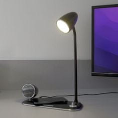 Tellur Nostalgia stolní lampa s bezdrátovou nabíječkou 15W, a Bluetooth reproduktorem 5W, černá