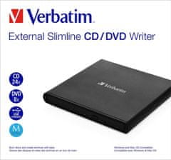 Verbatim DVD/CD Externí mechanika, USB 2.0, černá, bez SW NERO,