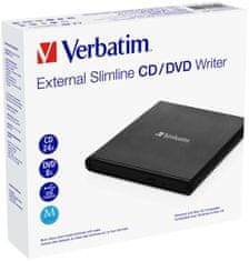 Verbatim DVD/CD Externí mechanika, USB 2.0, černá, bez SW NERO,