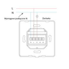 Moes Spínač světla 1obw. Zigbee Tuya Sonoff L+N