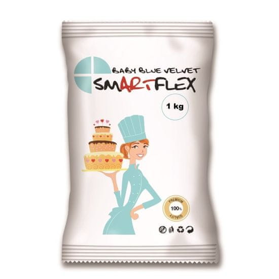 Smartflex Baby Blue velvet 1kg - potahovací hmota