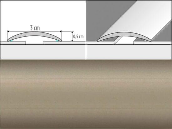 Effector Přechodové lišty A03 - SAMOLEPÍCÍ šířka 3 x výška 0,5 x délka 93 cm - šampaň