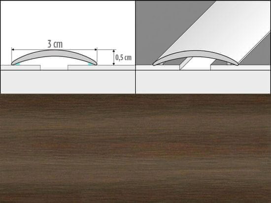 Effector Přechodové lišty A03 - SAMOLEPÍCÍ šířka 3 x výška 0,5 x délka 93 cm - kaštan japonský