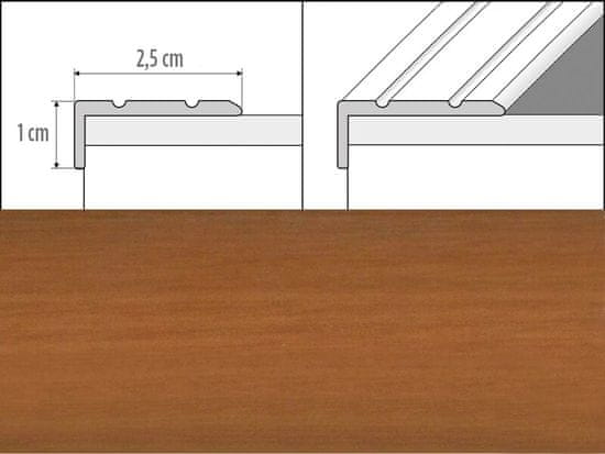 Effector Přechodové lišty A31 - SAMOLEPÍCÍ šířka 2,5 x výška 1 x délka 90 cm - višeň