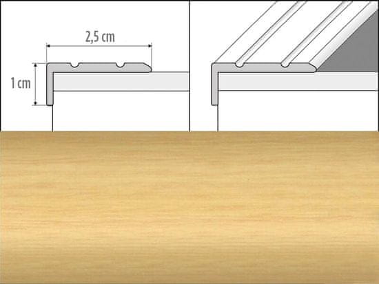 Effector Přechodové lišty A31 - SAMOLEPÍCÍ šířka 2,5 x výška 1 x délka 90 cm - javor