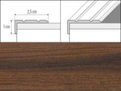 Effector Přechodové lišty A31 - SAMOLEPÍCÍ šířka 2,5 x výška 1 x délka 90 cm - teak indický