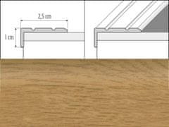 Přechodové lišty A31 - SAMOLEPÍCÍ šířka 2,5 x výška 1 x délka 90 cm - dub jasný