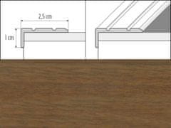 Effector Přechodové lišty A31 - SAMOLEPÍCÍ šířka 2,5 x výška 1 x délka 90 cm - ořech chile