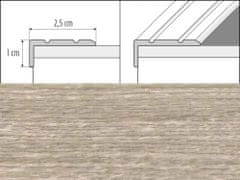 Přechodové lišty A31 - SAMOLEPÍCÍ šířka 2,5 x výška 1 x délka 90 cm - dub malaga