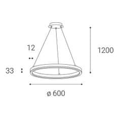 LED2 LED2 3270933DT CIRCLE 60 P-Z, B DIM 42W 3000K závěsné černé