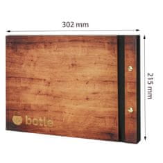 botle Fotoalbum dřevo 120 fotografií 10x15 cm černé plechy Cestovat 02 Hnědý