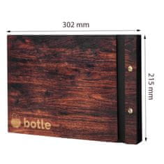 botle Fotoalbum dřevo 120 fotografií 10x15 cm černé plechy Milovat 01 Palisander