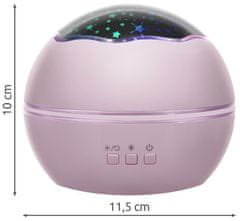 Izoxis Projektor noční oblohy Deluxe růžový LP16859