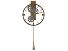 Beliani Nástěnné hodiny s kyvadlem ø 30 cm zlaté MARCOTE