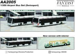 JC Wings Set 2 ks letištních autobusů, Swissport - with Interior version, 1/200