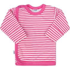 NEW BABY New Baby Classic II Dětská košile s růžovými proužky 50