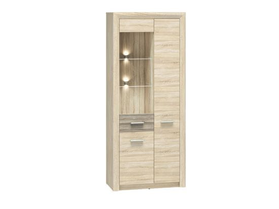 ML meble CASTEL 02/S sonoma light/MDF sonoma truffle - knihovna