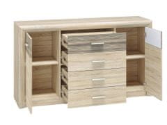 ML meble CASTEL 08 sonoma light/MDF sonoma truffle - komoda