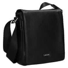 Lagen Pánská kožená crossbody taška 15016 - Blk