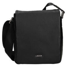 Lagen Pánská kožená crossbody taška 15016 - Blk