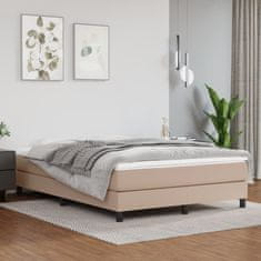 Vidaxl Box spring postel cappuccino 140 x 190 cm umělá kůže