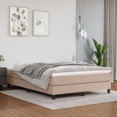 Vidaxl Box spring postel cappuccino 140 x 200 cm umělá kůže